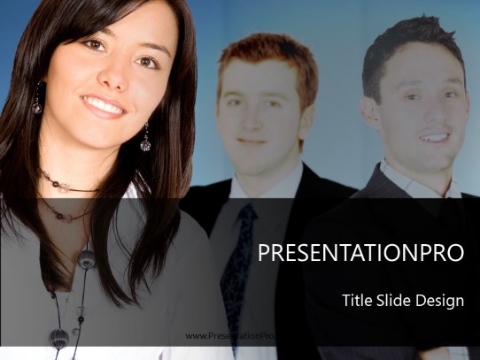 Woman Leader PowerPoint Template title slide design