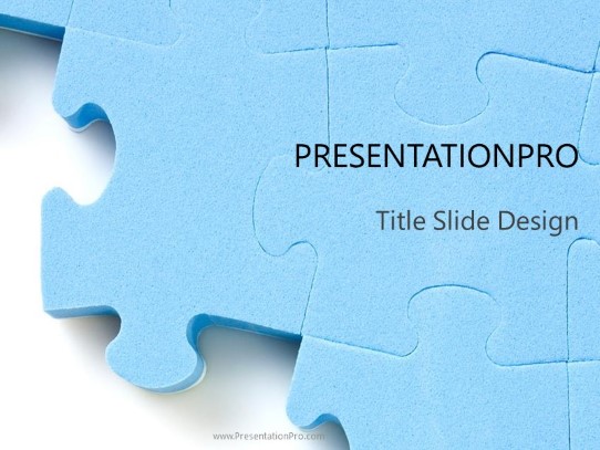 Large Puzzle 1 PowerPoint Template title slide design