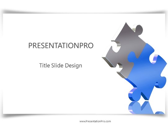 Puzzle Border Shadow PowerPoint Template title slide design
