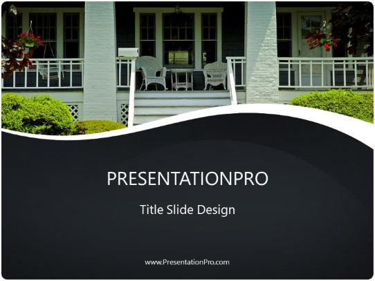Front Porch PowerPoint Template title slide design