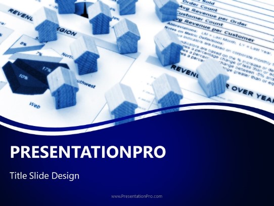 Real Estate Report PowerPoint Template title slide design
