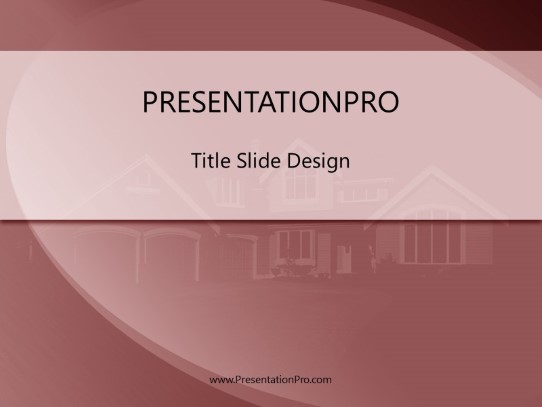Realestate Simple Red PowerPoint Template title slide design