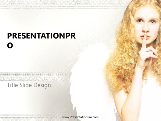 Angel PowerPoint Template title slide design