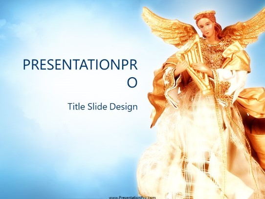 Angelic PowerPoint Template title slide design