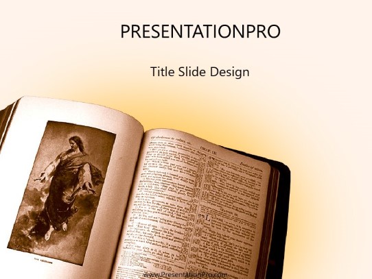 Bible2 PowerPoint Template title slide design