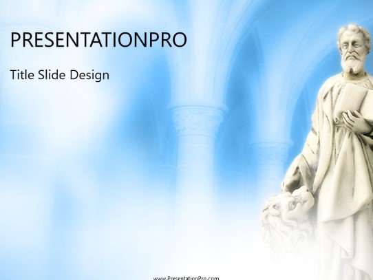 Biblical Statue 01 PowerPoint Template title slide design