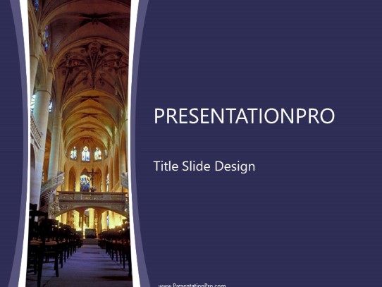 Cathedral 03 PowerPoint Template title slide design