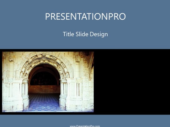 Cathedral Arches PowerPoint Template title slide design