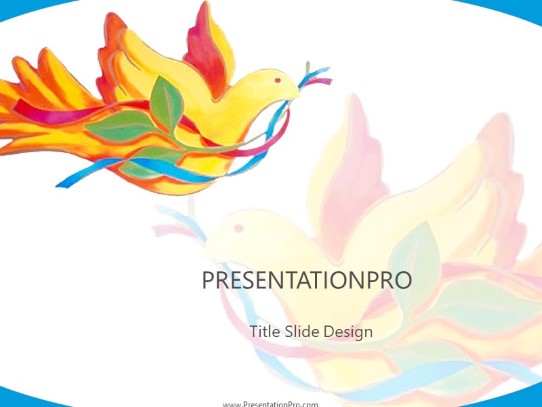 Colorful Bird PowerPoint Template title slide design