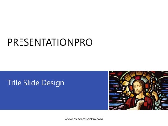Colorful Glass Blue PowerPoint Template title slide design