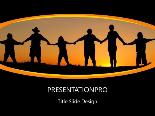 Family Unity PowerPoint Template title slide design