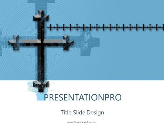 Gregorian Cross PowerPoint Template title slide design