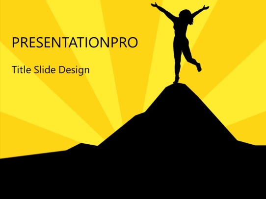 Joyous Sunrise PowerPoint Template title slide design