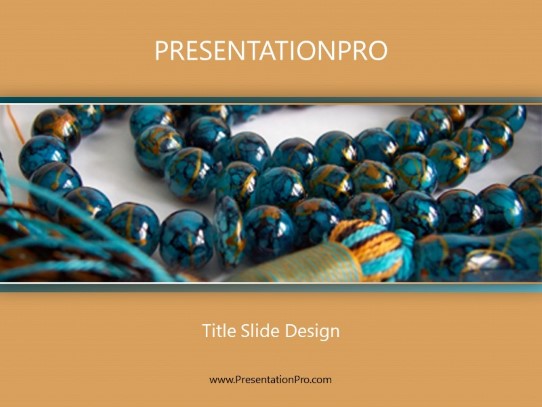 Prayer Beads PowerPoint Template title slide design