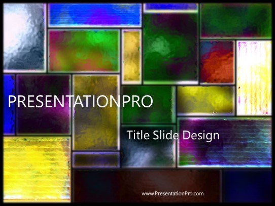 Stained Glass PowerPoint Template title slide design