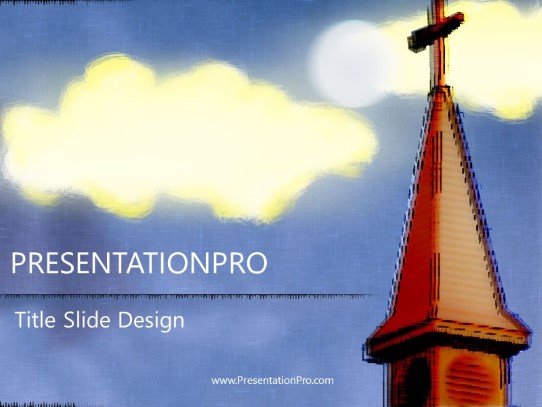 Steeple PowerPoint Template title slide design