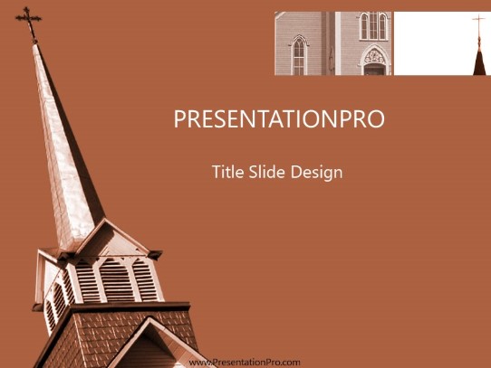 Steeples PowerPoint Template title slide design