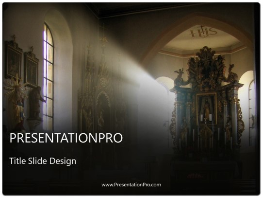 Sunday Church PowerPoint Template title slide design