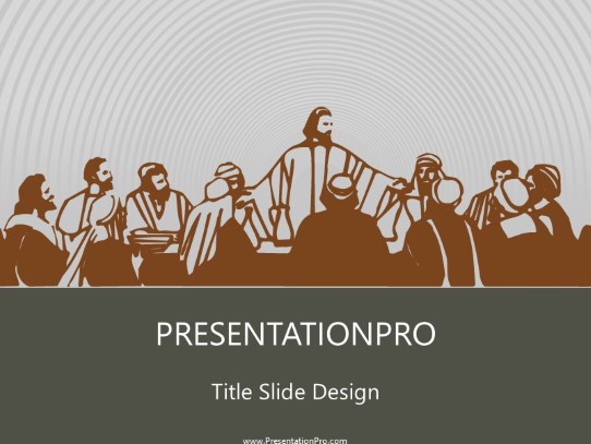 The Last Supper PowerPoint Template title slide design