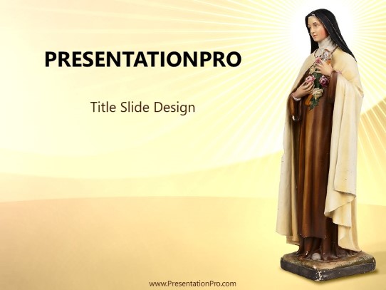 Religious Statue 31 PowerPoint Template title slide design