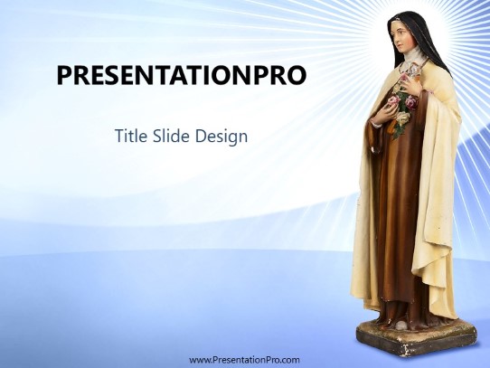 Religious Statue 31b PowerPoint Template title slide design