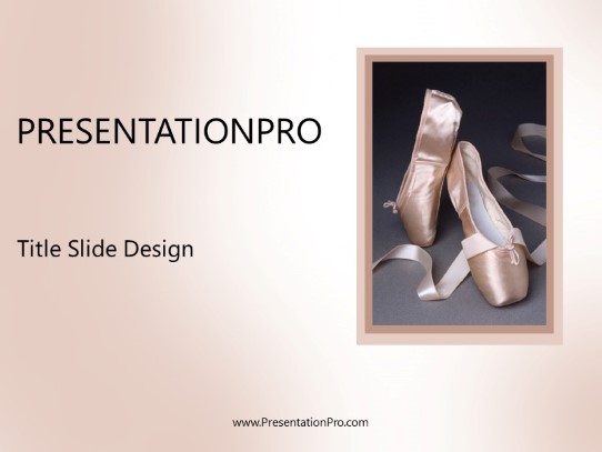 Ballet Shoes PowerPoint Template title slide design
