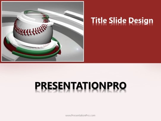 Baseball 0905 PowerPoint Template title slide design