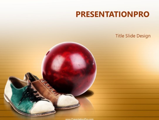 Bowling Time PowerPoint Template title slide design