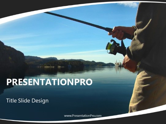 Fishing For Hobby PowerPoint Template title slide design