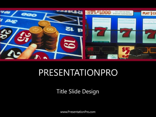 Gambling PowerPoint Template title slide design