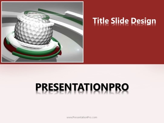 Golf 0906 PowerPoint Template title slide design