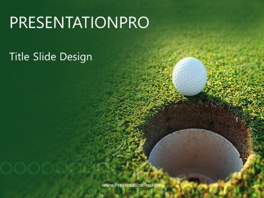 Hole In One PowerPoint Template title slide design