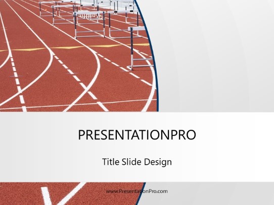 Hurdles Before Us PowerPoint Template title slide design