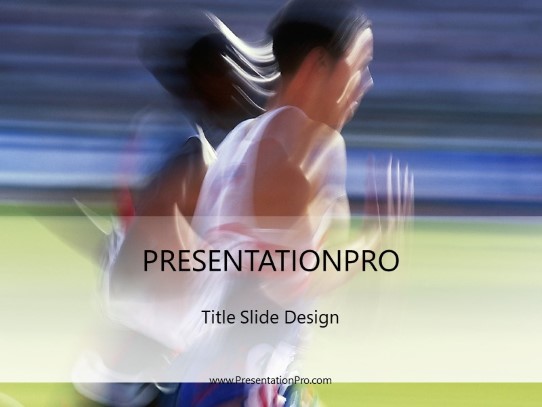 In The Lead PowerPoint Template title slide design
