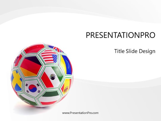 International Soccer PowerPoint Template title slide design
