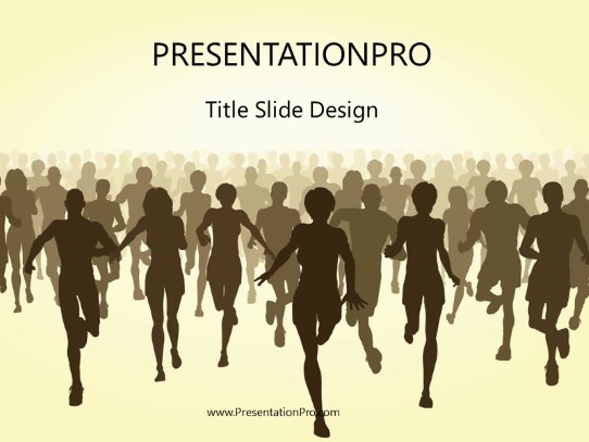 Marathon Brown PowerPoint Template title slide design