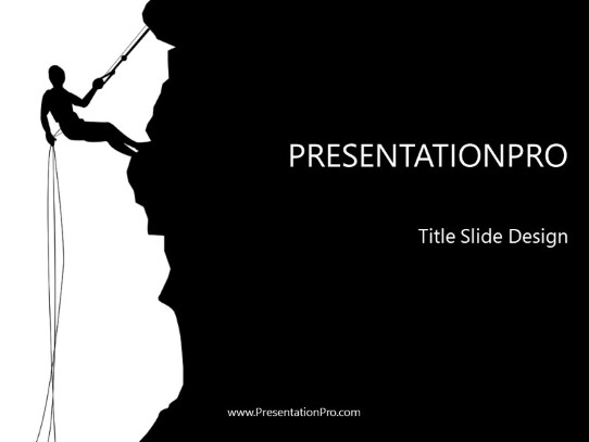 Mountain Climber PowerPoint Template title slide design