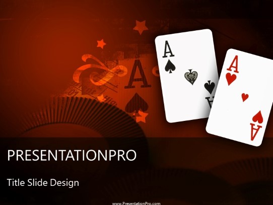 Pocket Aces PowerPoint Template title slide design