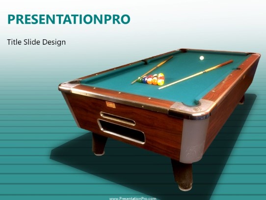 Pool Table PowerPoint Template title slide design