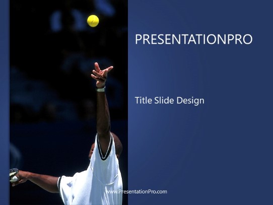 Serve PowerPoint Template title slide design