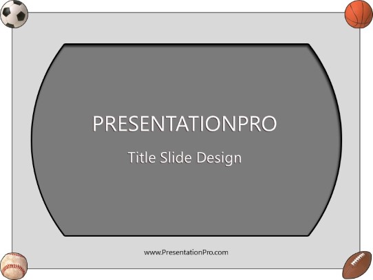 Sports PowerPoint Template title slide design
