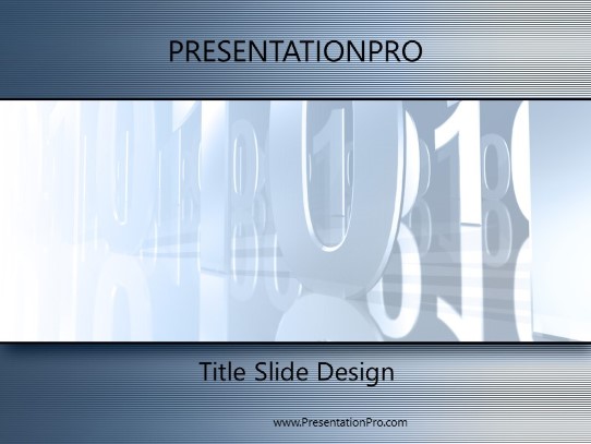 Binary 2 PowerPoint Template title slide design