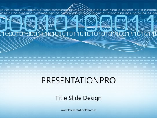 Binary Wave PowerPoint Template title slide design