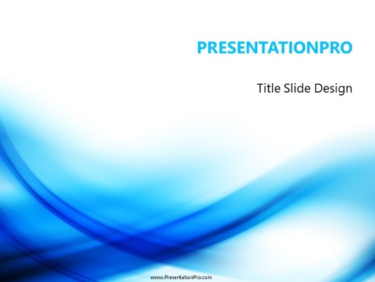 Blue Fluid Flow PowerPoint Template title slide design