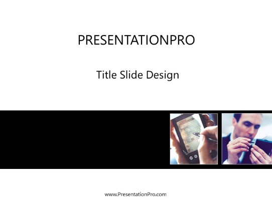 Business Comm06 PowerPoint Template title slide design