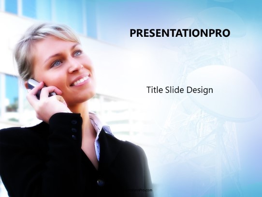 Cell Talkin PowerPoint Template title slide design