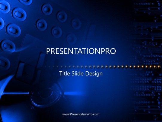 Circuit Glow PowerPoint Template title slide design
