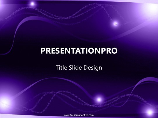 Circuit Wave Purple PowerPoint Template title slide design