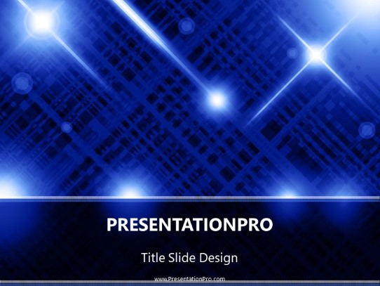 Circuitry Info Blue PowerPoint Template title slide design