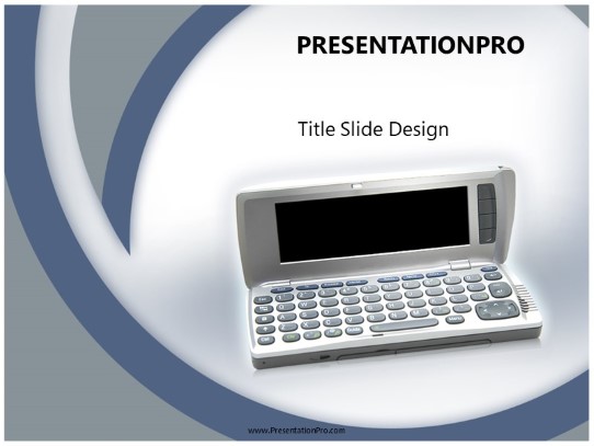 Communicator PowerPoint Template title slide design